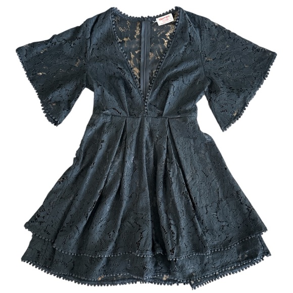 Showpo Do You Miss Me Dress Black Lace size 0 - Picture 3 of 9